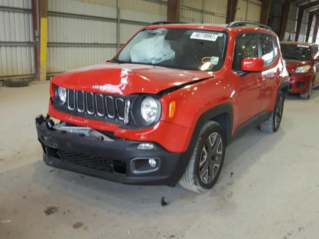 ZACCJABT8GPE28586 - 2016 JEEP RENEGADE L RED photo 2