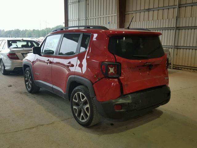 ZACCJABT8GPE28586 - 2016 JEEP RENEGADE L RED photo 3