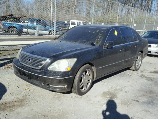 JTHBN36F140136536 - 2004 LEXUS LS 430 BLACK photo 2