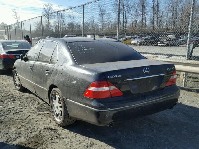 JTHBN36F140136536 - 2004 LEXUS LS 430 BLACK photo 3