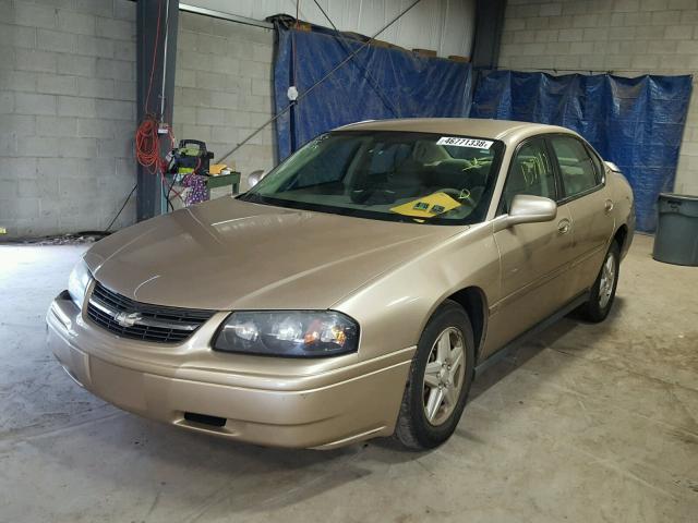 2G1WF52E259388076 - 2005 CHEVROLET IMPALA GOLD photo 2