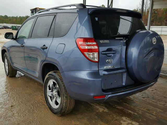 2T3ZF4DV5BW080655 - 2011 TOYOTA RAV4 BLUE photo 3