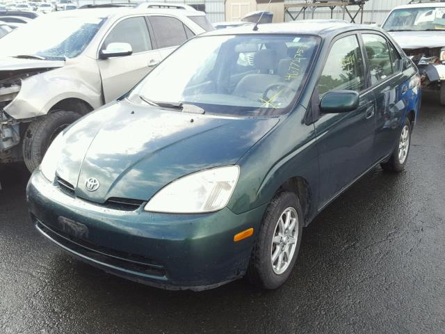 JT2BK12U910037180 - 2001 TOYOTA PRIUS GREEN photo 2