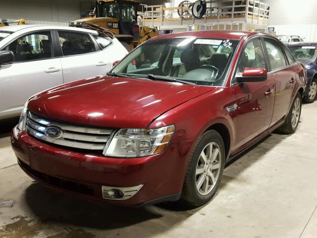 1FAHP24W78G103434 - 2008 FORD TAURUS SEL MAROON photo 2