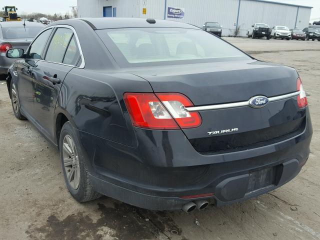 1FAHP2DW6CG122176 - 2012 FORD TAURUS SE BLACK photo 3