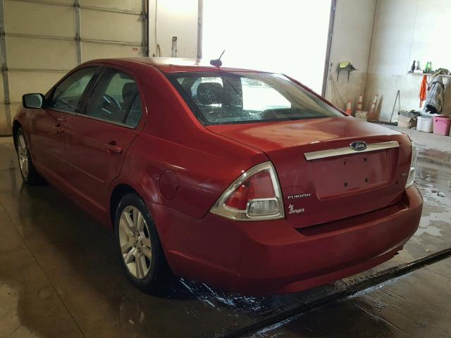 3FAHP08Z98R246905 - 2008 FORD FUSION RED photo 3