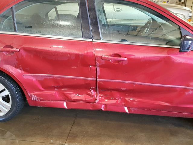 3FAHP08Z98R246905 - 2008 FORD FUSION RED photo 9