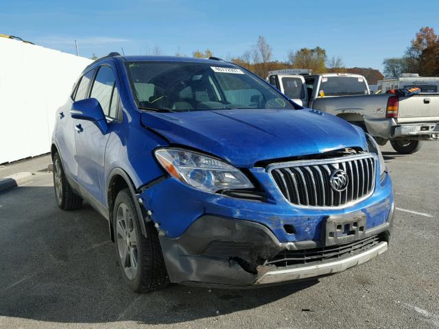 KL4CJASB2EB520799 - 2014 BUICK ENCORE BLUE photo 1