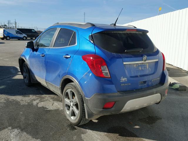 KL4CJASB2EB520799 - 2014 BUICK ENCORE BLUE photo 3