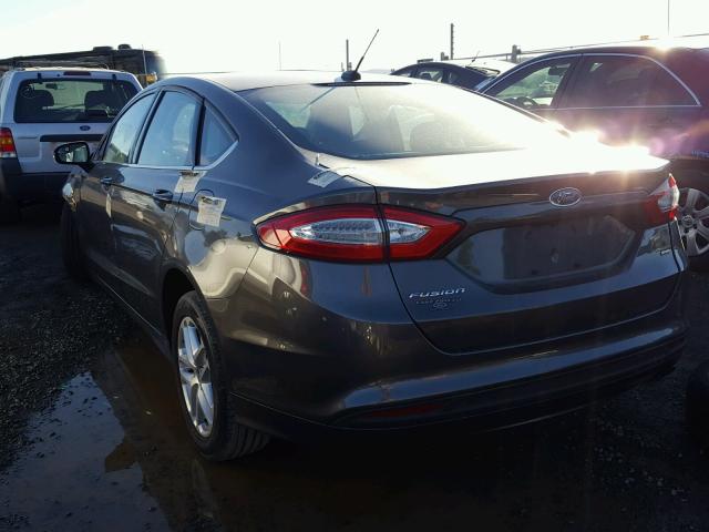 3FA6P0H73FR281300 - 2015 FORD FUSION SE GRAY photo 3