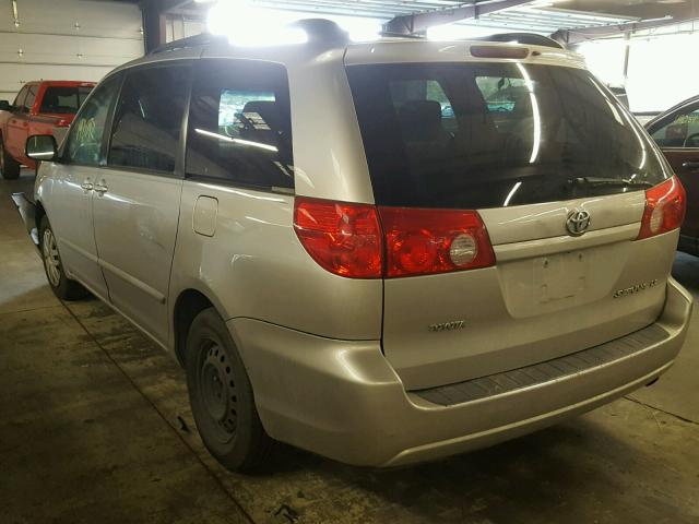 5TDZK23C08S154316 - 2008 TOYOTA SIENNA CE GRAY photo 3