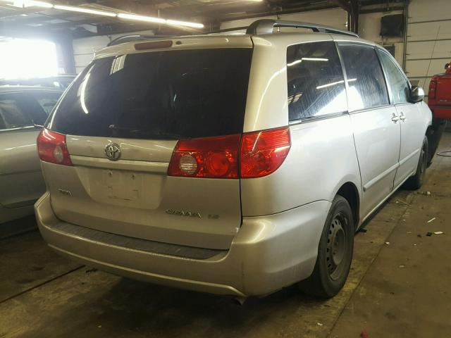 5TDZK23C08S154316 - 2008 TOYOTA SIENNA CE GRAY photo 4