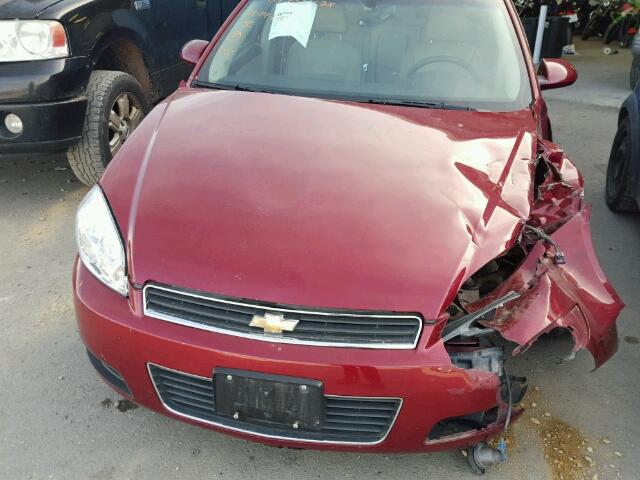 2G1WC583381323089 - 2008 CHEVROLET IMPALA LT RED photo 7