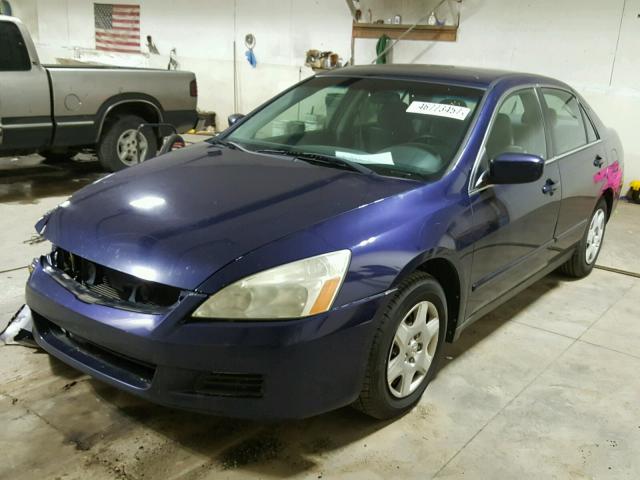 1HGCM56486A042316 - 2006 HONDA ACCORD LX BLUE photo 2