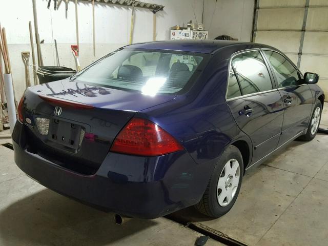 1HGCM56486A042316 - 2006 HONDA ACCORD LX BLUE photo 4