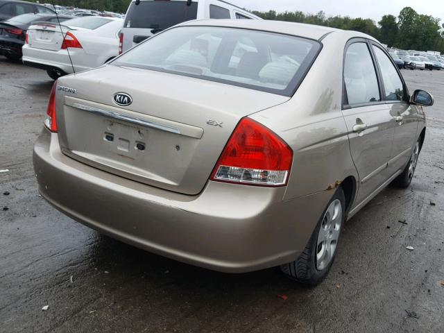 KNAFE121185534112 - 2008 KIA SPECTRA EX TAN photo 4