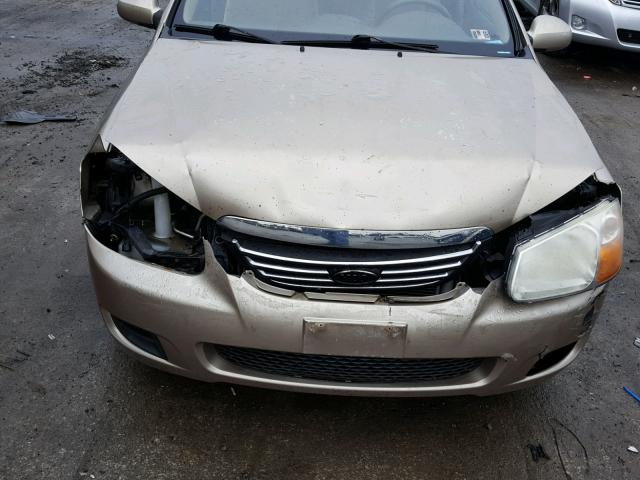 KNAFE121185534112 - 2008 KIA SPECTRA EX TAN photo 7