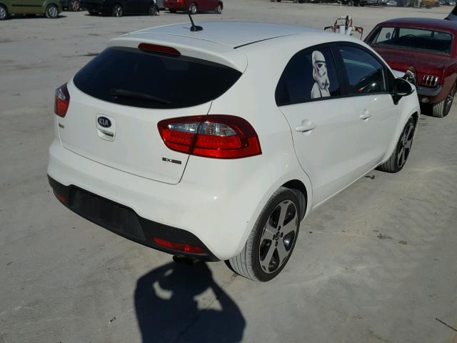 KNADN5A39D6243637 - 2013 KIA RIO EX WHITE photo 4