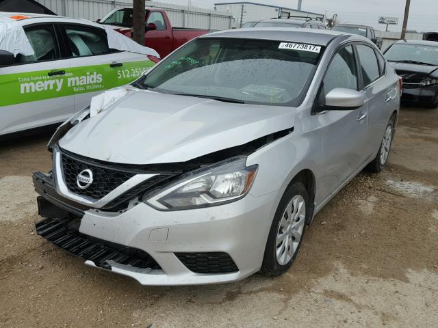 3N1AB7AP4HY275099 - 2017 NISSAN SENTRA S SILVER photo 2