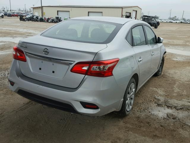 3N1AB7AP4HY275099 - 2017 NISSAN SENTRA S SILVER photo 4