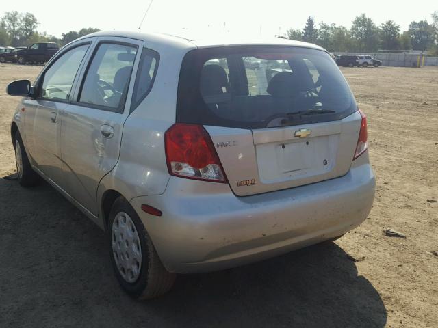 KL1TD626X4B158451 - 2004 CHEVROLET AVEO SILVER photo 3