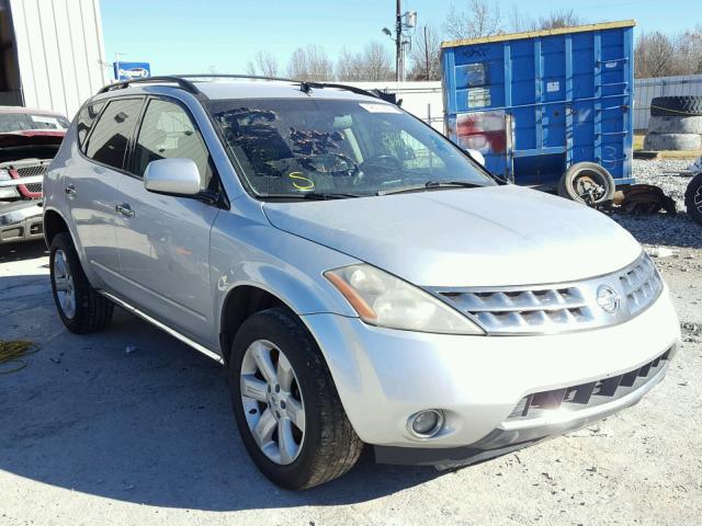 JN8AZ08W06W505615 - 2006 NISSAN MURANO SL SILVER photo 1