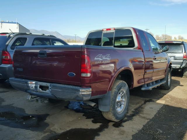 1FTRX18L5XKA95225 - 1999 FORD F150 MAROON photo 4