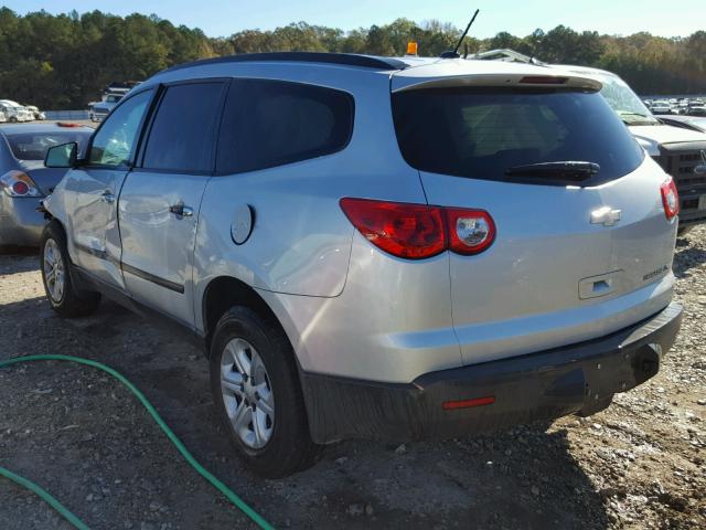 1GNKRFED7CJ349529 - 2012 CHEVROLET TRAVERSE L GRAY photo 3