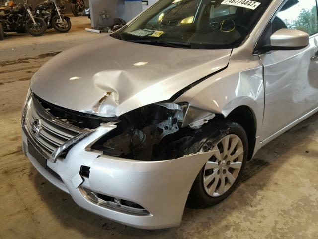 3N1AB7AP7FY346437 - 2015 NISSAN SENTRA S SILVER photo 9