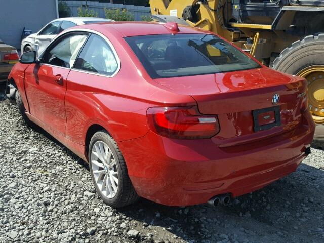 WBA1F5C5XFV257716 - 2015 BMW 228 I RED photo 3