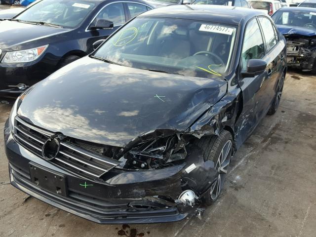 3VW167AJ7GM269426 - 2016 VOLKSWAGEN JETTA S BLACK photo 2