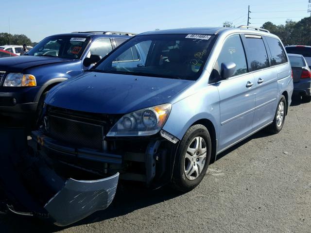 5FNRL38789B004362 - 2009 HONDA ODYSSEY EX BLUE photo 2