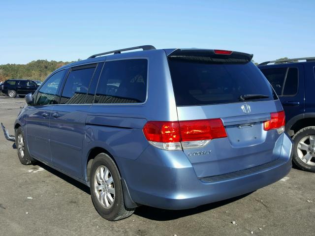 5FNRL38789B004362 - 2009 HONDA ODYSSEY EX BLUE photo 3