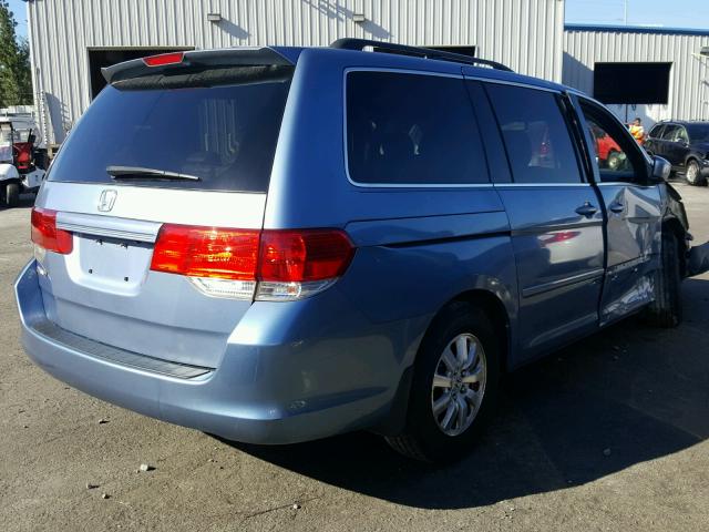 5FNRL38789B004362 - 2009 HONDA ODYSSEY EX BLUE photo 4