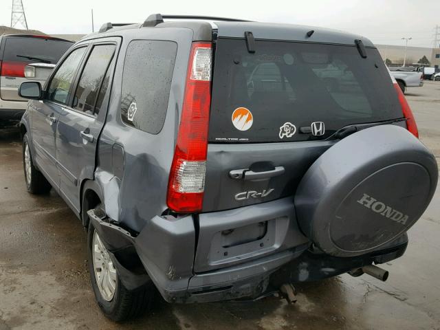 JHLRD78966C049169 - 2006 HONDA CR-V BLUE photo 3