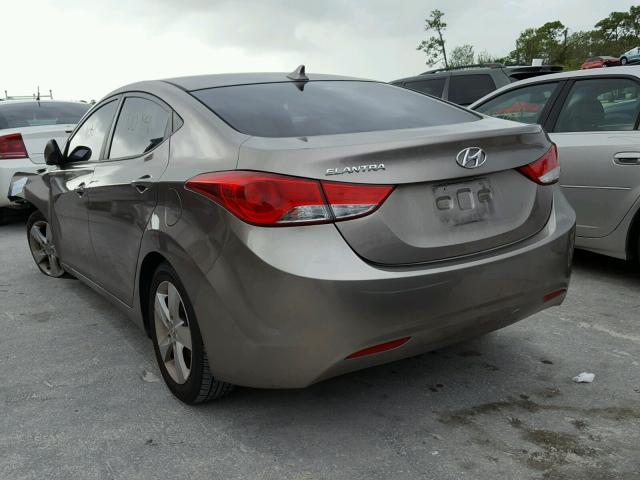 5NPDH4AE0DH337661 - 2013 HYUNDAI ELANTRA GL TAN photo 3