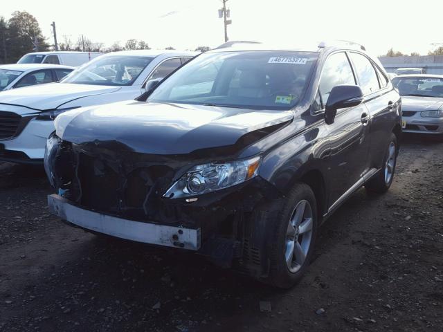 2T2BK1BA7AC019727 - 2010 LEXUS RX 350 BLACK photo 2