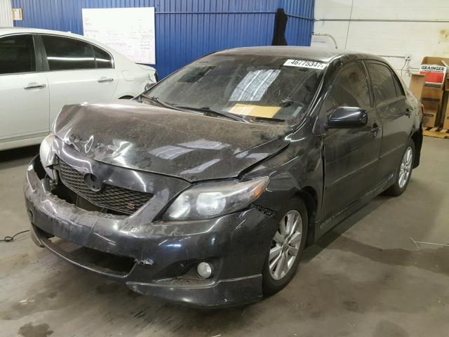 1NXBU40E29Z026813 - 2009 TOYOTA COROLLA BA BLACK photo 2