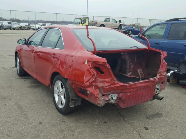 4T1BF1FK0EU762861 - 2014 TOYOTA CAMRY L RED photo 3