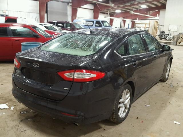 3FA6P0H78DR105839 - 2013 FORD FUSION SE BLACK photo 4