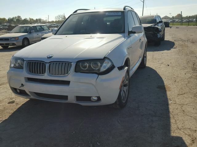 WBXPC93488WJ05048 - 2008 BMW X3 3.0SI WHITE photo 2