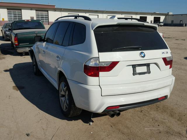 WBXPC93488WJ05048 - 2008 BMW X3 3.0SI WHITE photo 3