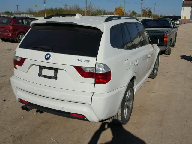 WBXPC93488WJ05048 - 2008 BMW X3 3.0SI WHITE photo 4