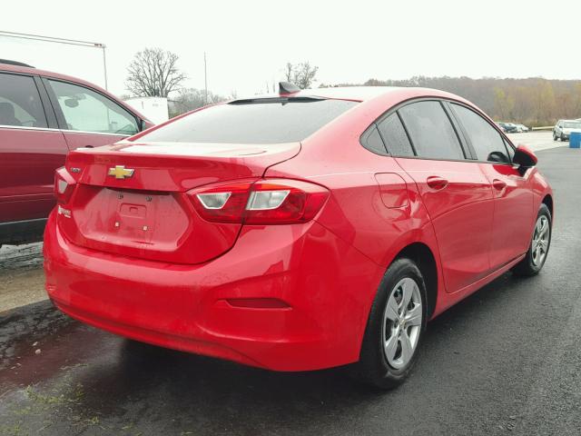 1G1BC5SM3H7132131 - 2017 CHEVROLET CRUZE LS RED photo 4