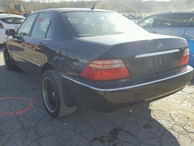 JH4KA96582C009798 - 2002 ACURA 3.5RL BLACK photo 3