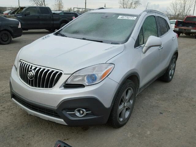 KL4CJESB4DB165513 - 2013 BUICK ENCORE SILVER photo 2