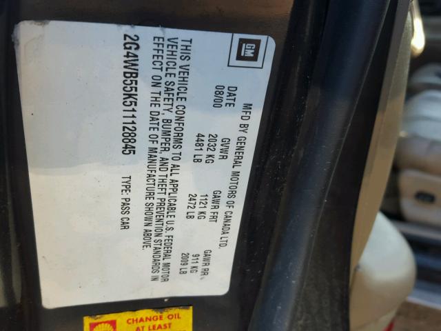 2G4WB55K511128845 - 2001 BUICK REGAL LS 灰色 照片 10