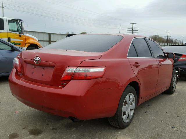 4T1BE46K37U088695 - 2007 TOYOTA CAMRY NEW RED photo 4