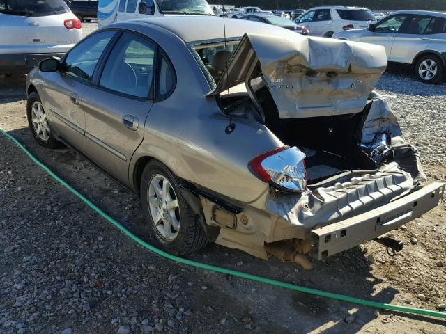 1FAFP56U07A115995 - 2007 FORD TAURUS SEL GOLD photo 3