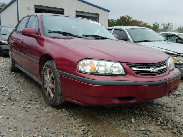 2G1WF52EX59341006 - 2005 CHEVROLET IMPALA BURGUNDY photo 1